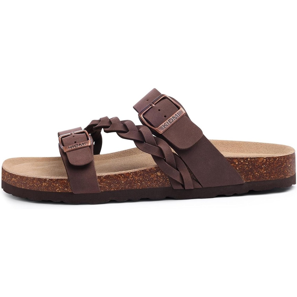 Women's Arch Support Cork Sandals – Slip-On Slides with Buckle – Summer Comfort‎ - Picture 3 of 7